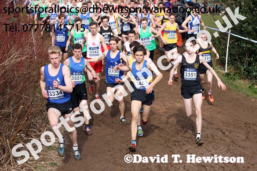 Mens under-17s 2016 Inter Counties Cross Country Champs. and Cross Challenge Final, Cofton Park, Birmingham. Photo: David T. Hewitson/Sports for All Pics